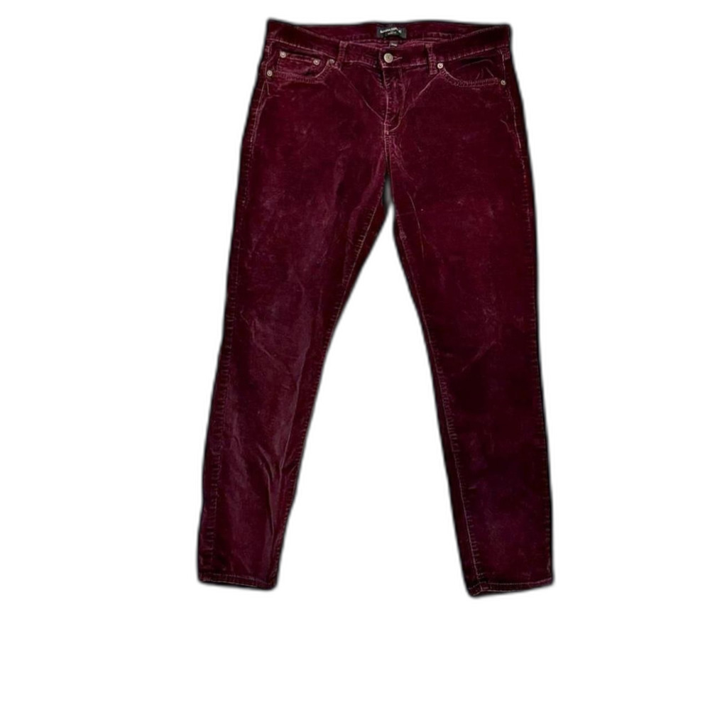Banana Republic Burgundy Velvet Skinny Fit Jeans - Size 30/10R
